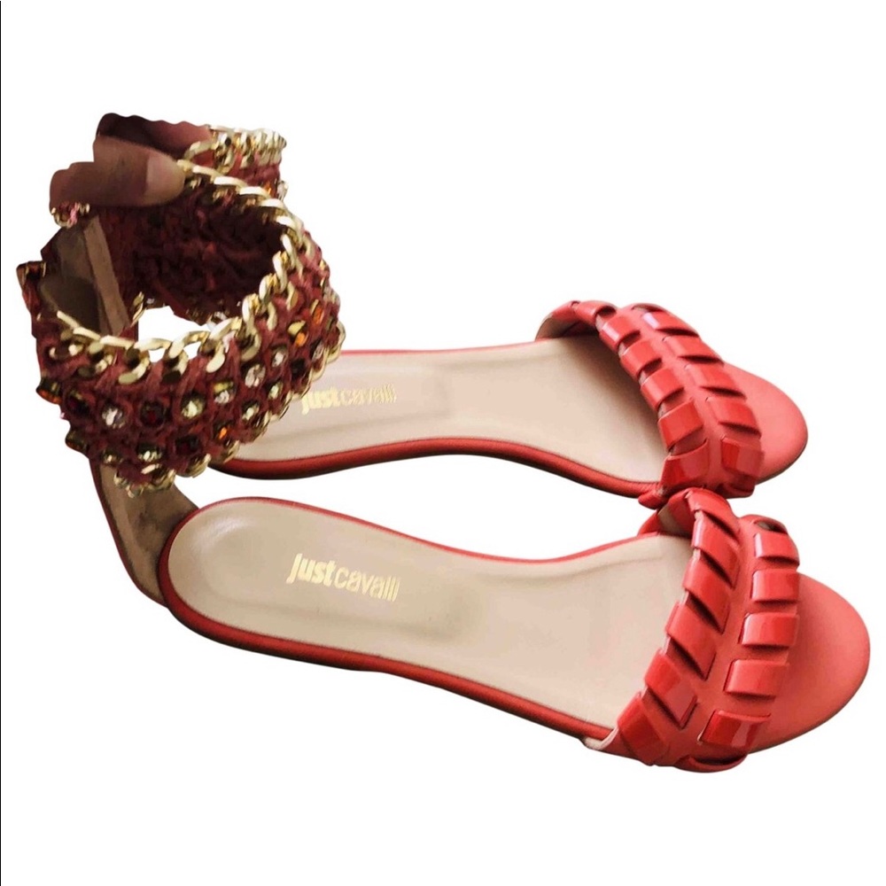 Just cavalli leather sandals